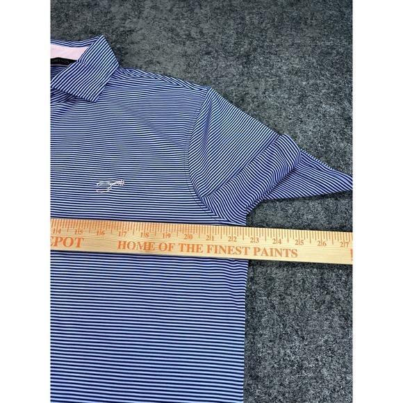 Greyson Golf Polo Shirt Mens Medium Blue Performance Stretch Spur Logo - Picture 10 of 11